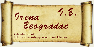 Irena Beogradac vizit kartica